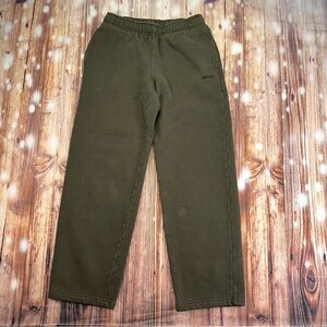 Aritzia Sweatfleece Mega Fit Sweatpants Woman's Cozy Fleece Olive Green Size XS